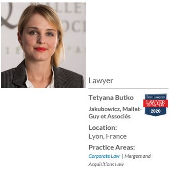 Tétyana Butko, avocat du département Corporate est désignée Best Lawyer of the Year.